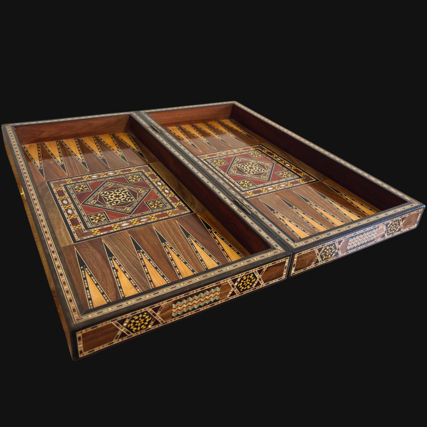 Handcrafted Damascene Backgammon & Chess Table by Gaby Al Dayeh – Masterpiece with Mother of Pearl Inlay