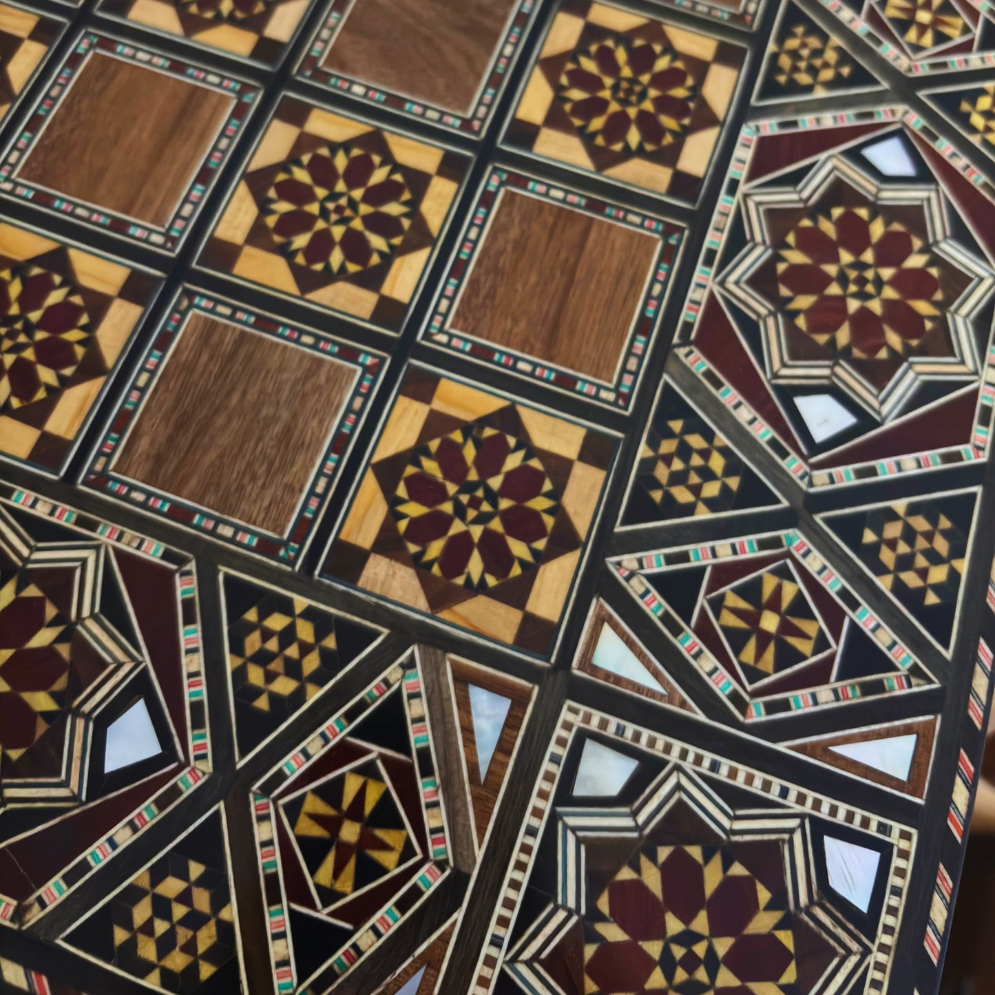 Handcrafted Damascene Backgammon & Chess Table by Gaby Al Dayeh – Masterpiece with Mother of Pearl Inlay