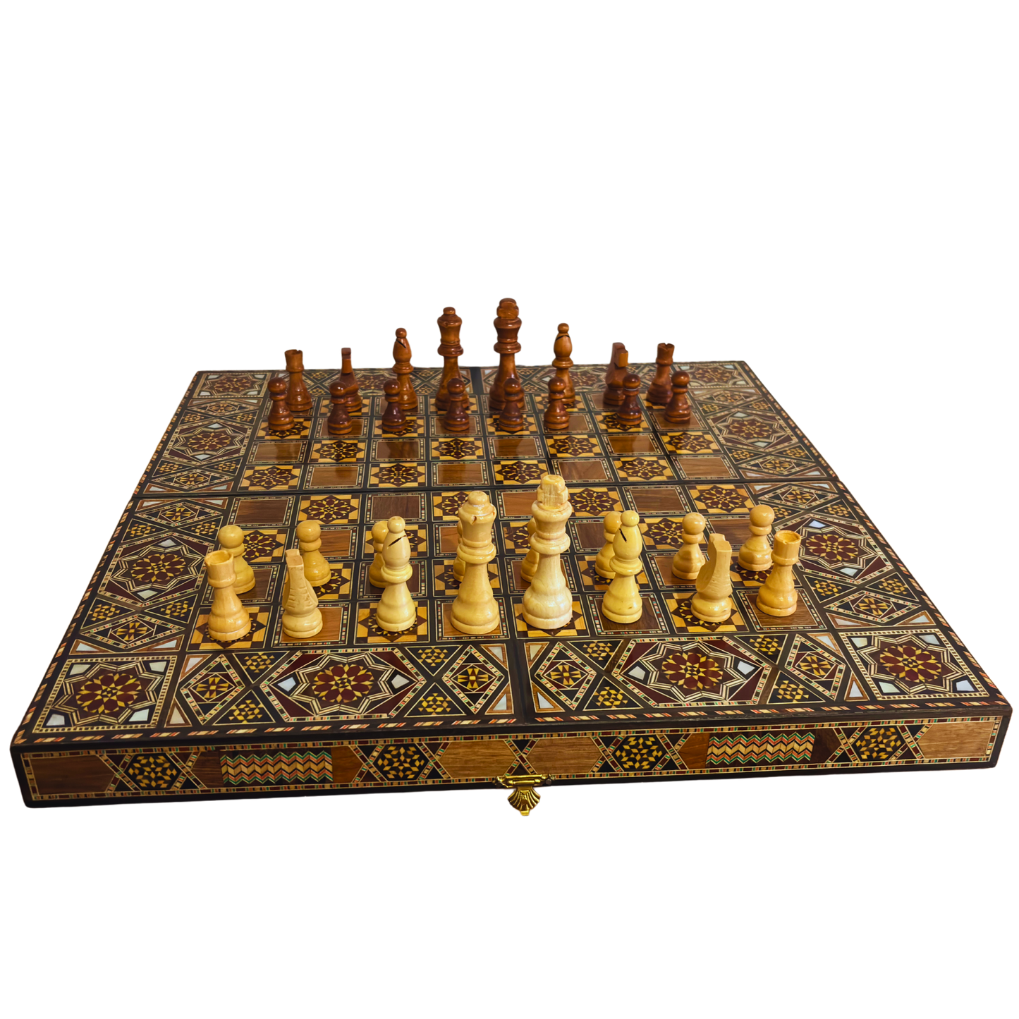 Handcrafted Damascene Backgammon & Chess Table by Gaby Al Dayeh – Masterpiece with Mother of Pearl Inlay