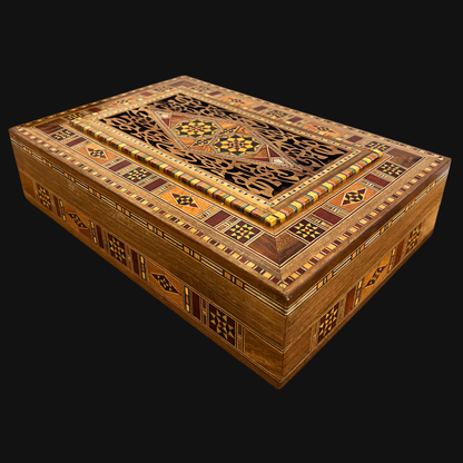 Damascene Mosaic Jewelry & Keepsake Box – Handcrafted Elegance
