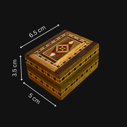 Handgemaakte Mozaïek Ringdoos uit Damascus – Fluweel