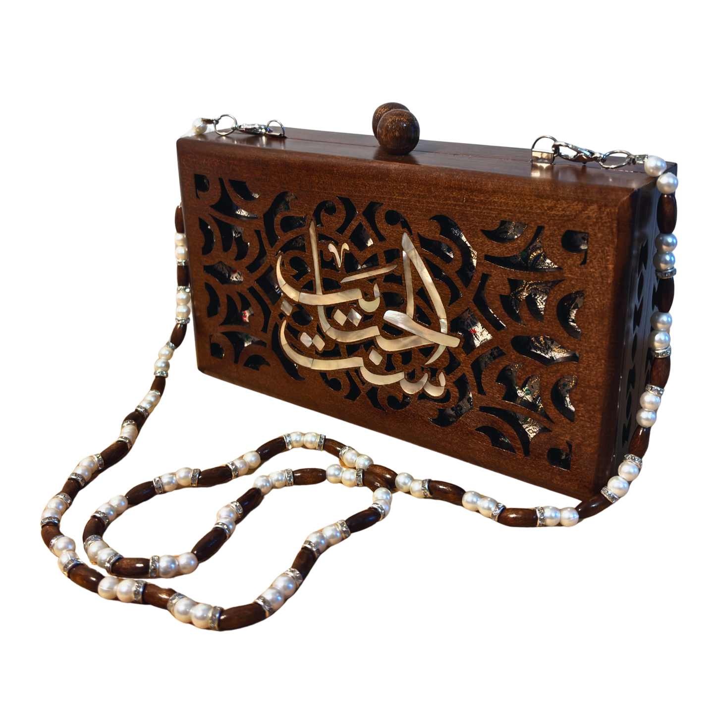 Mother – Pochette Damascène de Luxe en Nacre & Brocart